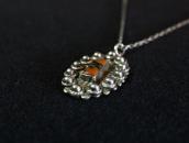 Atq Small Burst Design Top w/PetrifiedWood Necklace  c.1935～