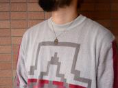 Atq Small Burst Design Top w/PetrifiedWood Necklace  c.1935～