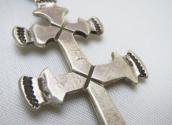 Greg Lewis Acoma Dragonfly Cross Fob w/Vintage Bead Necklace