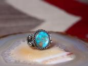 Antique Navajo or Pueblo SplitShank Silver Ring w/TQ c.1940～