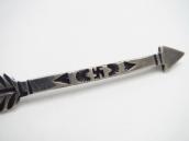 Antique Navajo 卍 Stamped Silver Arrow Shape Pin  c.1930