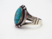 Vintage Split Shank Silver Ring w/Old Gem Turquoise  c.1945～
