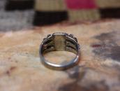 Antique Navajo Split Shank Small Ring w/Sq. Turquoise c.1930