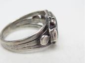 Antique Navajo Split Shank Small Ring w/Sq. Turquoise c.1930