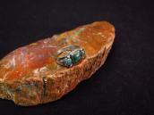 Antique Navajo Split Shank Small Ring w/Sq. Turquoise c.1930
