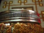 Antique Stamped Ingot Silver Cuff Bracelet c.1930～