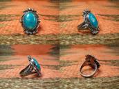 Vintage 【BELL TRADING POST】 Silver Tourist Ring w/TQ c.1950～
