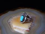 【Allen Pooyouma】Hopi Vintage Floral Ring w/Turquoise c.1965～