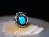 【Allen Pooyouma】Hopi Vintage Floral Ring w/Turquoise c.1965～