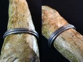 Vintage Navajo Stamped & Coiled Wire Cuff Bracelet  c.1950