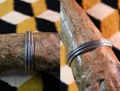 Vintage Navajo Stamped & Coiled Wire Cuff Bracelet  c.1950