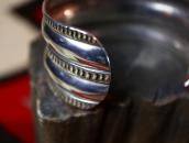 Antique Navajo Double Reposed Ingot Silver Wide Cuff c.1930～