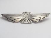 Antique NavajoThunderbird Shape Stamped Silver Pin  c.1930～