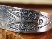 Vintage Navajo Stamped Ingot Silver Cuff Bracelet  c.1945～