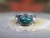 Atq Navajo Concho Repoused & 卍 Stamped Silver Ring c.1930