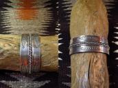 Vtg 【Seligman's】 Navajo 5 Wire Row Wide Cuff Bracelet c.1945