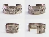 Vtg 【Seligman's】 Navajo 5 Wire Row Wide Cuff Bracelet c.1945