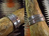 Vtg 【Seligman's】 Navajo 5 Wire Row Wide Cuff Bracelet c.1945