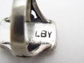 【Luke Billy Yazzie】 Navajo Split Shank Ring w/Sq. TQ c.1950～