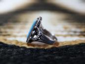【Luke Billy Yazzie】 Navajo Split Shank Ring w/Sq. TQ c.1950～