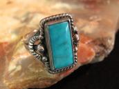 【Luke Billy Yazzie】 Navajo Split Shank Ring w/Sq. TQ c.1950～