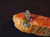Atq Thunderbird Shape Tourist Ring w/PetrifiedWood  c.1935～
