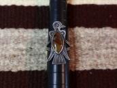 Atq Thunderbird Shape Tourist Ring w/PetrifiedWood  c.1935～