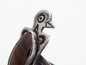 Atq Thunderbird Shape Tourist Ring w/PetrifiedWood  c.1935～