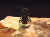 Atq Thunderbird Shape Tourist Ring w/PetrifiedWood  c.1935～