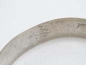 Old Navajo Lined Silver Heavy Half-Round Wire Cuff c.1980～