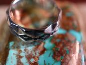 【Clendon Pete】 Navajo Diamond Stamped Chiseled Ring JP20