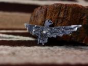 Atq 卍 Stamped Silver Hand Made Thunderbird Shaped Pin c.1930