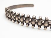 Antique Dots Lined & Stamped Narrow Cuff Bracelet  c.1930～ 1