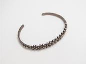 Antique Dots Lined & Stamped Narrow Cuff Bracelet  c.1930～ 1