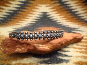 Antique Dots Lined & Stamped Narrow Cuff Bracelet  c.1930～ 1