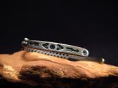 Antique Dots Lined & Stamped Narrow Cuff Bracelet  c.1930～ 2