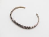 Antique Dots Lined & Stamped Narrow Cuff Bracelet  c.1930～ 2