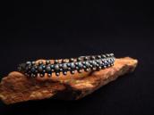 Antique Dots Lined & Stamped Narrow Cuff Bracelet  c.1930～ 2