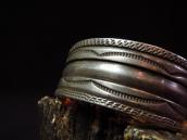 Historic Navajo Filed Ingot Silver Cuff Bracelet  c.1910