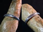 Historic Navajo "FlatTop" Chiseled Ingot Silver Cuff  c.1915