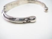 Historic Navajo "FlatTop" Chiseled Ingot Silver Cuff  c.1915