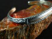 Historic Navajo "FlatTop" Chiseled Ingot Silver Cuff  c.1915