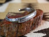 Historic Navajo "FlatTop" Chiseled Ingot Silver Cuff  c.1915