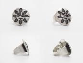 【Bernard Dawahoya】Vtg Hopi Sun Face Overlay Ring c.1960～