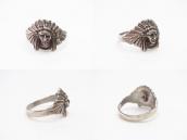 Vintage【Maisel's】Indian Chief Head Silver Ring  c.1945～　JP10