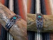 Atq Thunderbird & Crossed Arrows Applique Silver Cuff c.1940