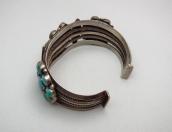 Vintage Navajo or ZUNI TurquoiseCluster Cuff Bracelet c.1960