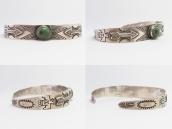 Atq Arrows Applique Cuff Bracelet w/Green Turquiose  c.1935～