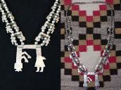 【Ambrose Lincoln】 Navajo Casted "Yei" Naja Necklace  c.1960～