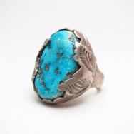 【Dan Simplicio】 Zuni Vintage Heavy Silver Ring w/TQ  c.1940～